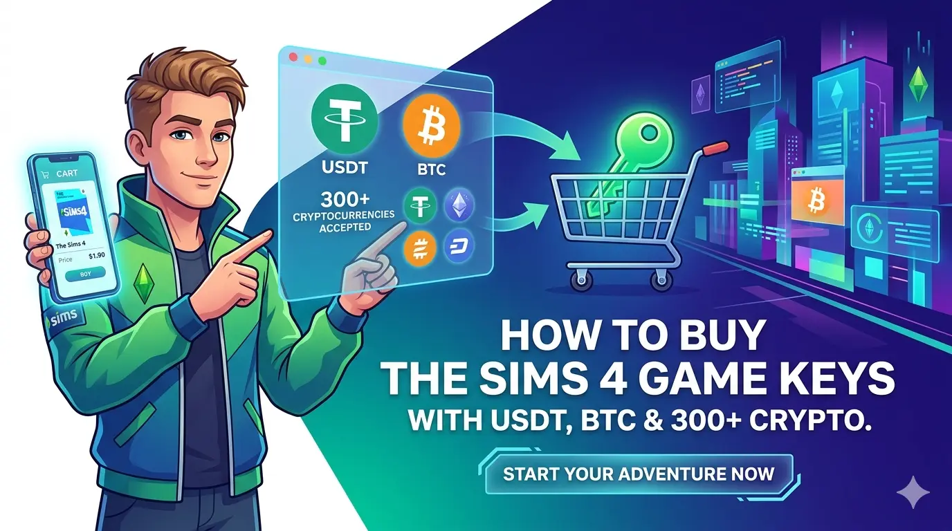 How to buy The Sims 4 game key with USDT on Genghis — no KYC, instant delivery, 300+ crypto supported