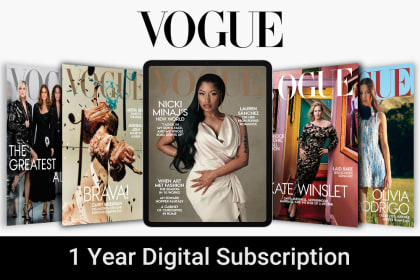 Vogue 1 Year Subscription (USA) – buy with Bitcoin, USDT, ETH and 300+ tokens on GENGHIS