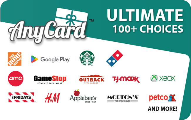 AnyCard Ultimate USA Gift Card – buy with Bitcoin, USDT, ETH and 300+ crypto tokens on Genghis