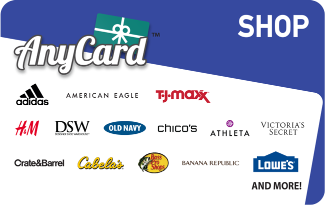 AnyCard Shop USA Gift Card – buy with Bitcoin, USDT, ETH and 300+ crypto tokens on Genghis