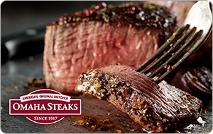 Omaha Steaks USA Gift Card – buy with Bitcoin, USDT, ETH and 300+ crypto tokens on Genghis