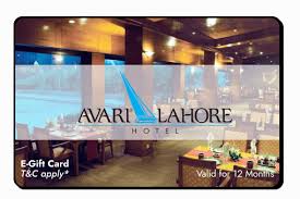 Avari Lahore Restaurants Gifts Voucher