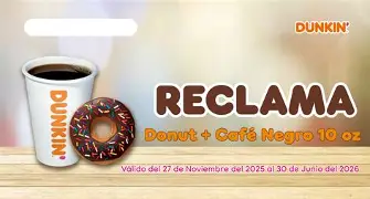 Bono Virtual Dunkin - Donut + Cafe Negro COP