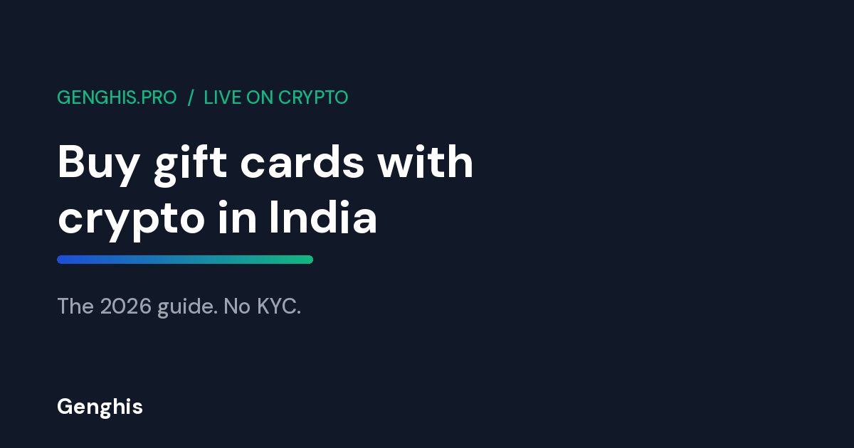 Buy gift cards with crypto in India 2026 guide, Genghis