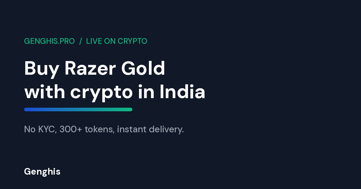 Genghis cover: Buy Razer Gold Gift Card in India with Crypto. Full Guide (2026)