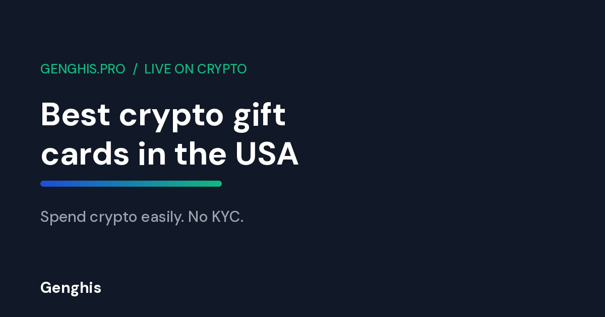 Best crypto gift cards in the USA 2026, Genghis