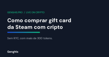 Como comprar gift card da Steam com cripto na Genghis, sem KYC