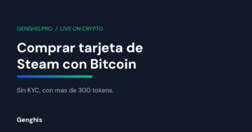 Comprar tarjeta de Steam con Bitcoin y mas de 300 tokens en Genghis, sin KYC y con entrega inmediata del codigo
