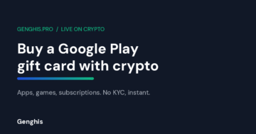 Buy a Google Play gift card with crypto on Genghis for Android apps, games and subscriptions with no KYC and instant delivery