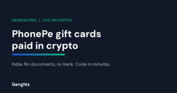 Genghis cover art for buying PhonePe gift cards in India with crypto, no documents and no bank needed