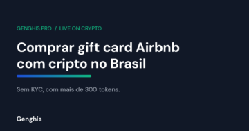 Comprar gift card Airbnb com cripto na Genghis e reservar hospedagem no Brasil pagando com Bitcoin sem KYC