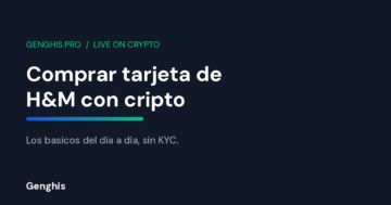 Tarjeta de regalo de H&M Espana pagable con cripto en Genghis para comprar ropa basica sin KYC