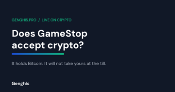 Does GameStop accept crypto, dark Genghis blog cover stating GameStop holds Bitcoin but does not take it at the till