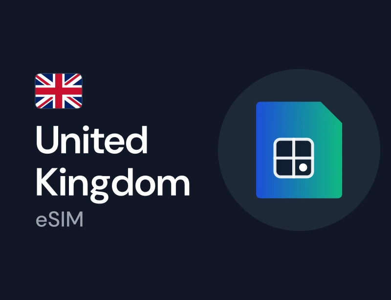 eSIM for the United Kingdom, a mobile data plan you can buy with crypto on Genghis
