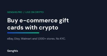 Buy e-commerce gift cards with crypto on Genghis for eBay, Etsy, Walmart and over 1,000 stores, no KYC