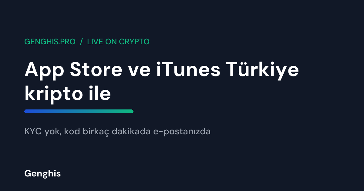 Kripto ile alınan App Store ve iTunes Türkiye hediye kartı kodu, Türkiye Apple Hesabında TL bakiye olarak yükleniyor