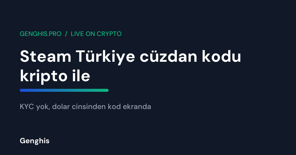 Kripto ile alınan Steam Türkiye cüzdan kodu, Türkiye'ye ayarlı Steam hesabında dolar cinsinden bakiye olarak yükleniyor