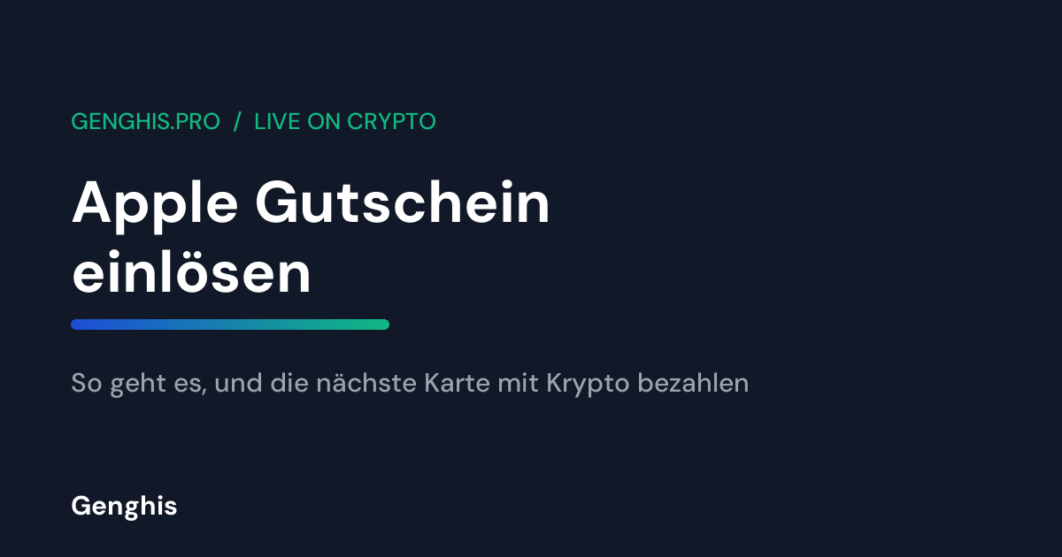 Apple Gift Card Code wird auf dem iPhone im App Store eingelöst, daneben eine Krypto-Wallet für die nächste Karte
