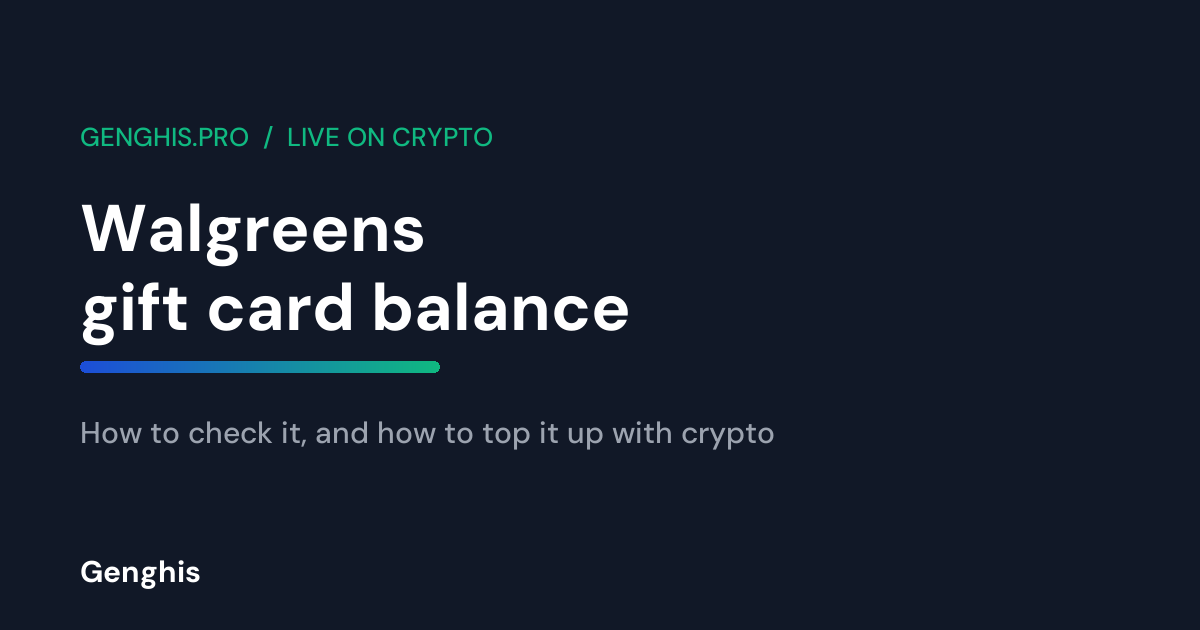 Walgreens gift card balance checked on a phone in the United States, next to a crypto wallet ready to buy a new card