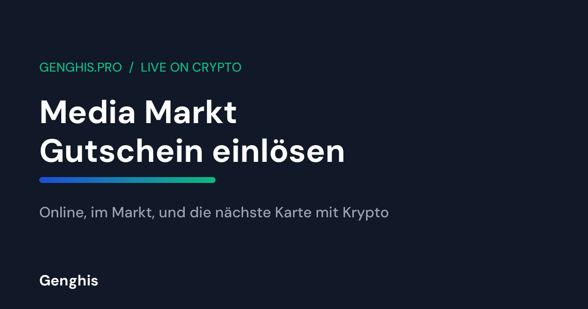 Media Markt Geschenkkarte wird im Schritt Bezahlung mit Kartennummer und PIN eingelöst, daneben eine Krypto-Wallet