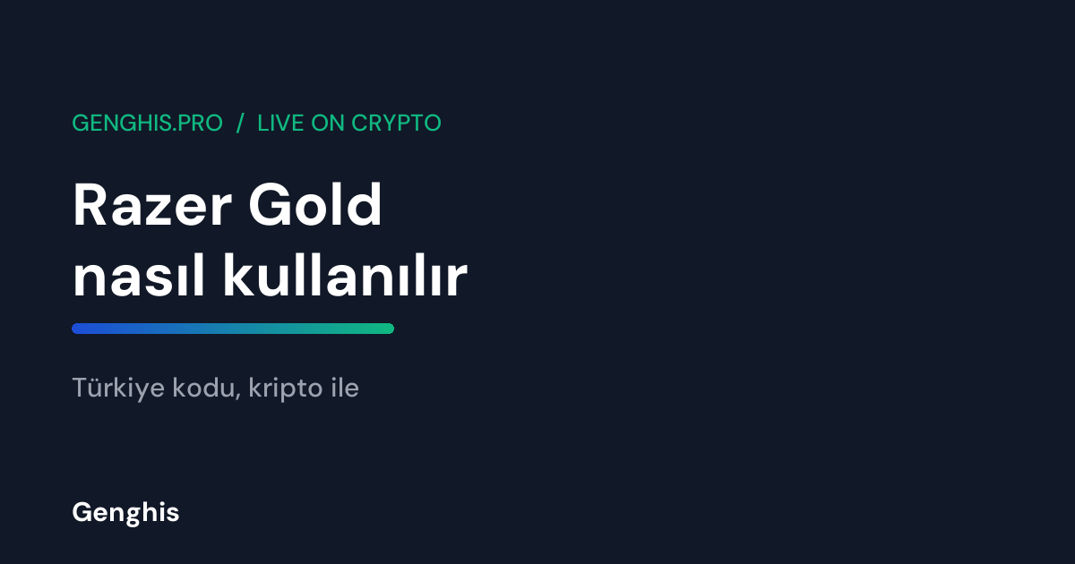 Telefon ekranında Razer Gold yükleme sayfası ve yanında Türkiye kodunu kriptoyla almak için açık bir kripto cüzdanı